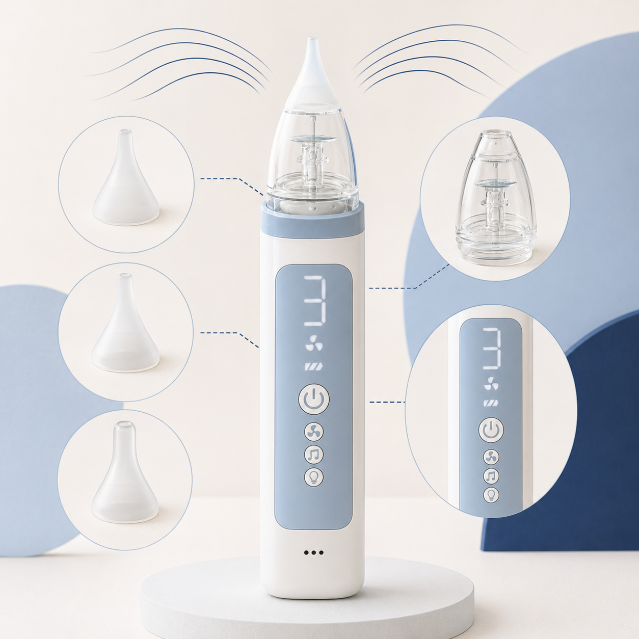 PureCanal benefits including one-hand control, adjustable suction, and detachable parts